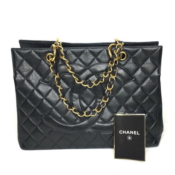 Authentic CHANEL Matelasse tote bag black caviar leather - Picture 2 of 16